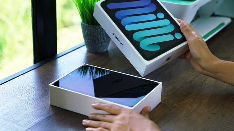 Taking a new iPad out of its box