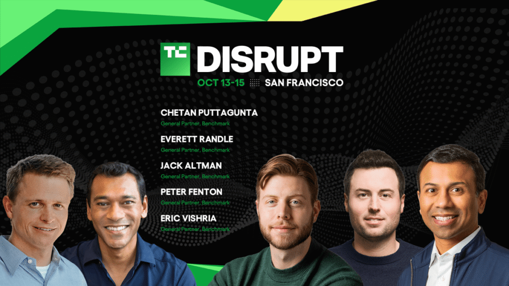 Benchmark’s full partnership joins the main stage at Disrupt 2026 Benchmark’s full partnership joins the main stage at Disrupt 2026