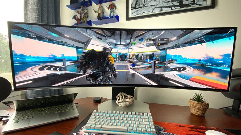 Pragmata on a Samsung Odyssey G9 OLED monitor.