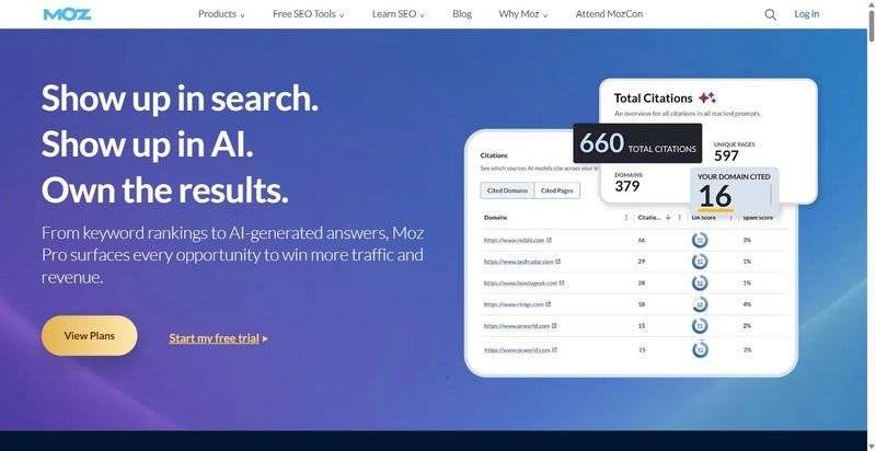 Moz Pro homepage