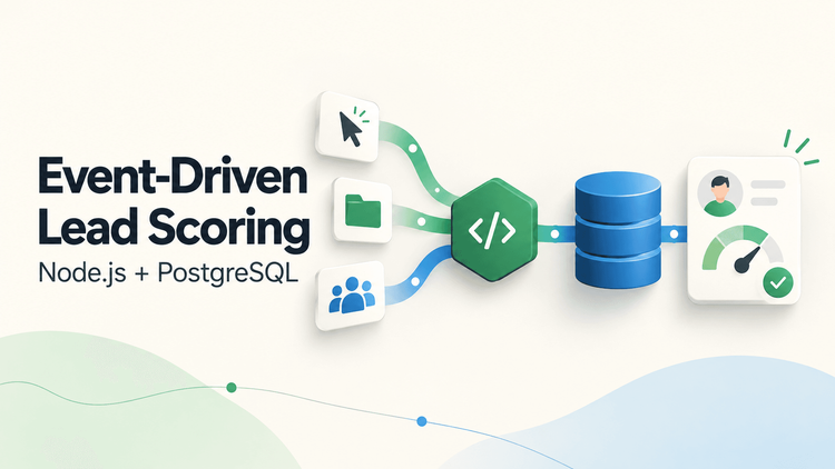 How to Build an Event-Driven Lead Scoring Pipeline with Node.js and PostgreSQL How to Build an Event-Driven Lead Scoring Pipeline with Node.js and PostgreSQL