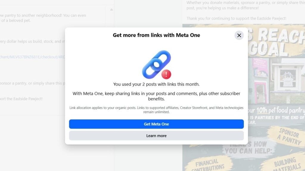 Meta is charging government and nonprofit pages to post links on Facebook